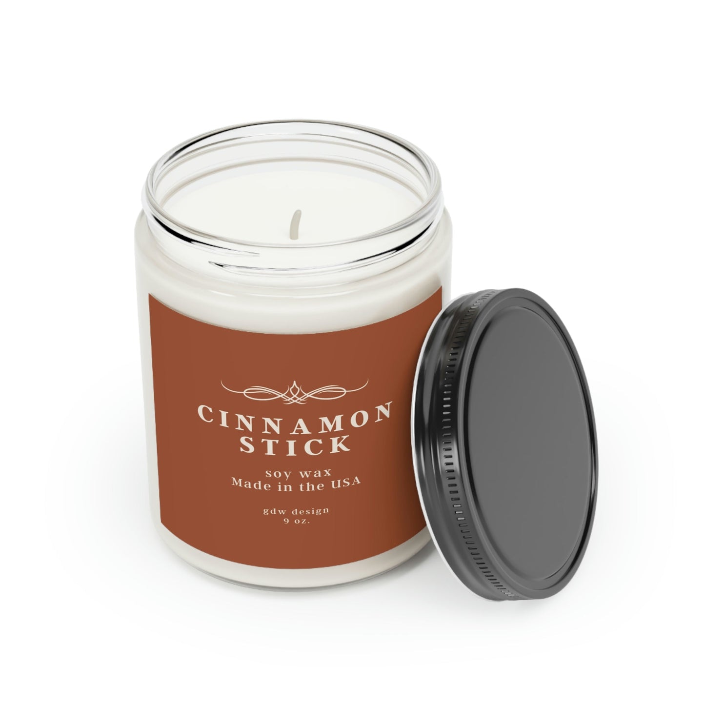 Scented Soy Candle, Cinnamon Stick Scented, Vanilla Scented, Candle Gifts 9oz