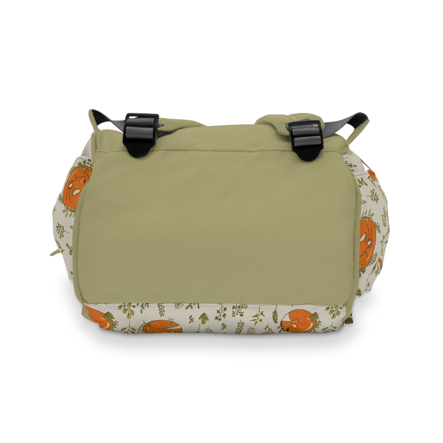 Personalized Botanical Fox Girls Multifunctional Diaper Backpack, Newborn Gift, Baby Shower Gift, Baby Diaper Bag Nappy Stroller Bag