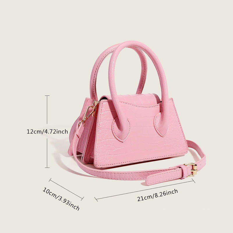 Pink Bag Simple Western Style Portable Messenger Bag