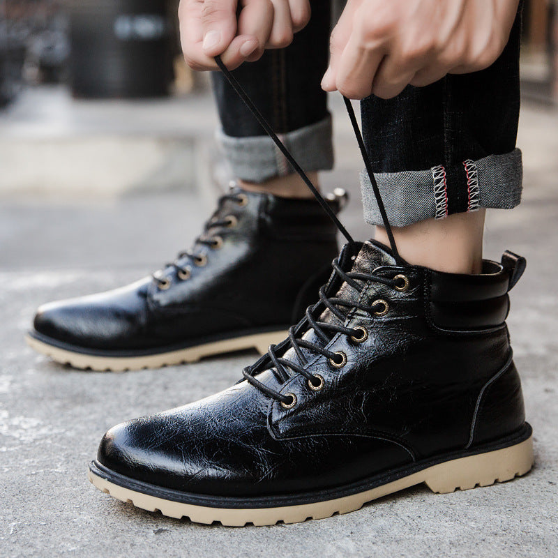 British Style Ins Trend Martin Casual High Top Cotton Thick-soled Tooling Boots
