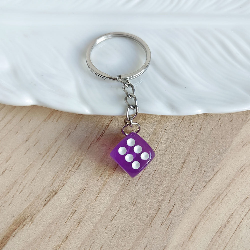Creative Small Size Dice Keychain DIY Bag Bag Charm