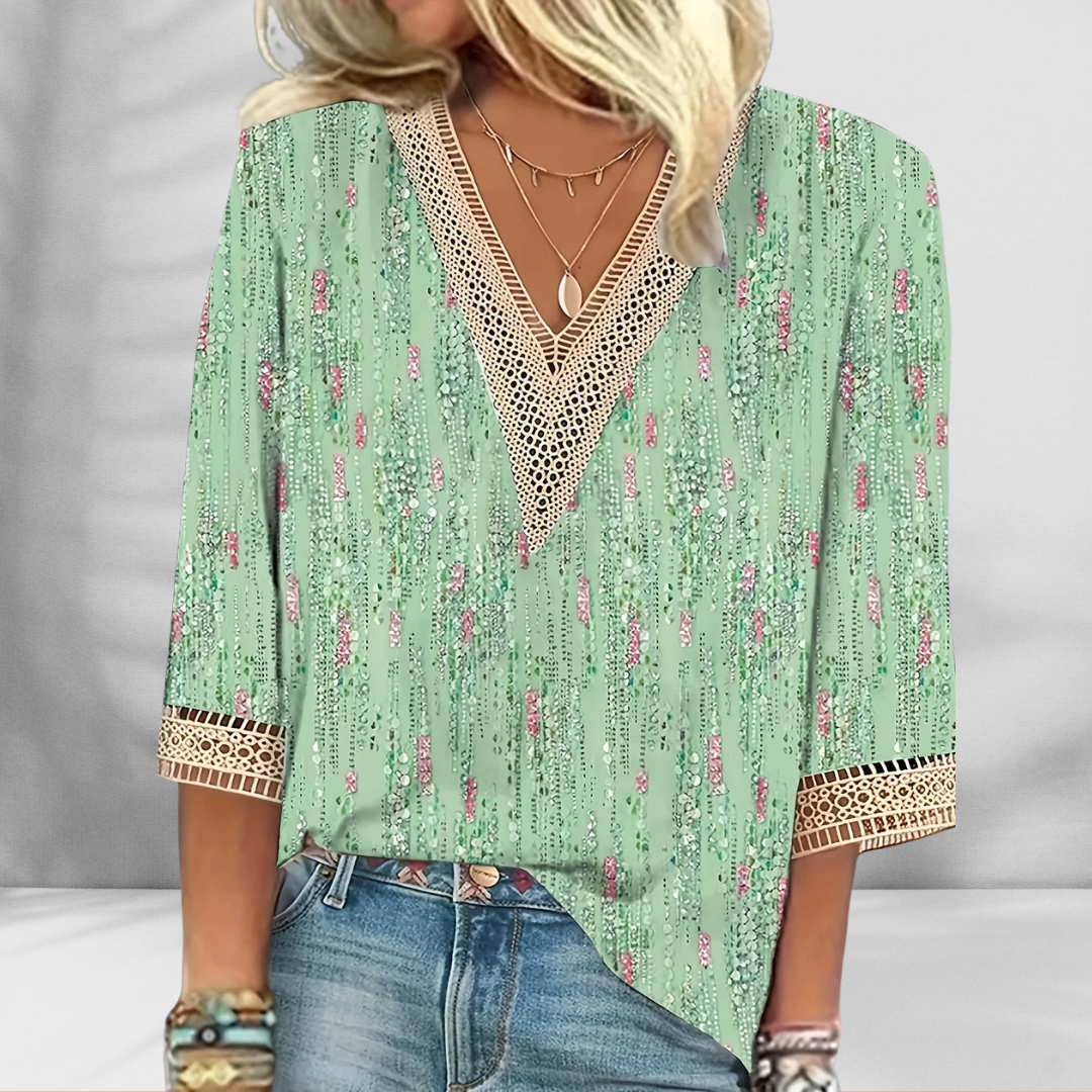 Boho V-neck Blouse