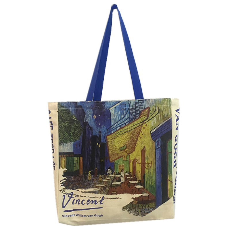 Van Gogh Oil Canvas Zipper One Shoulder Vintage Shopping Bag