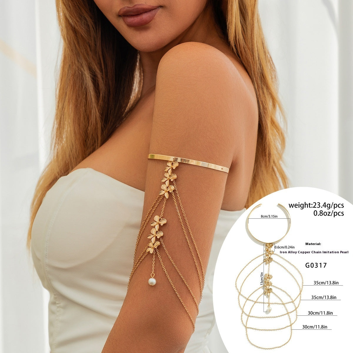 Butterfly Flower Tassel Bracelet Star Shell Arm Band Chain