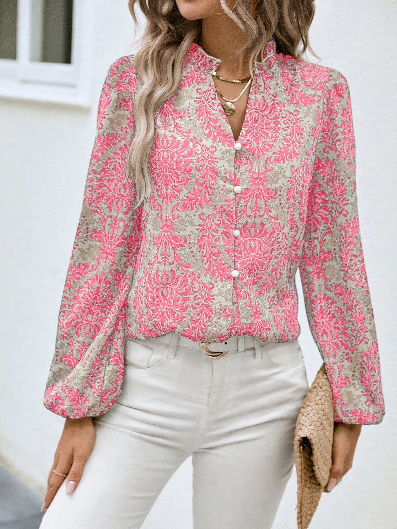 Elegant V-Neck Blouse