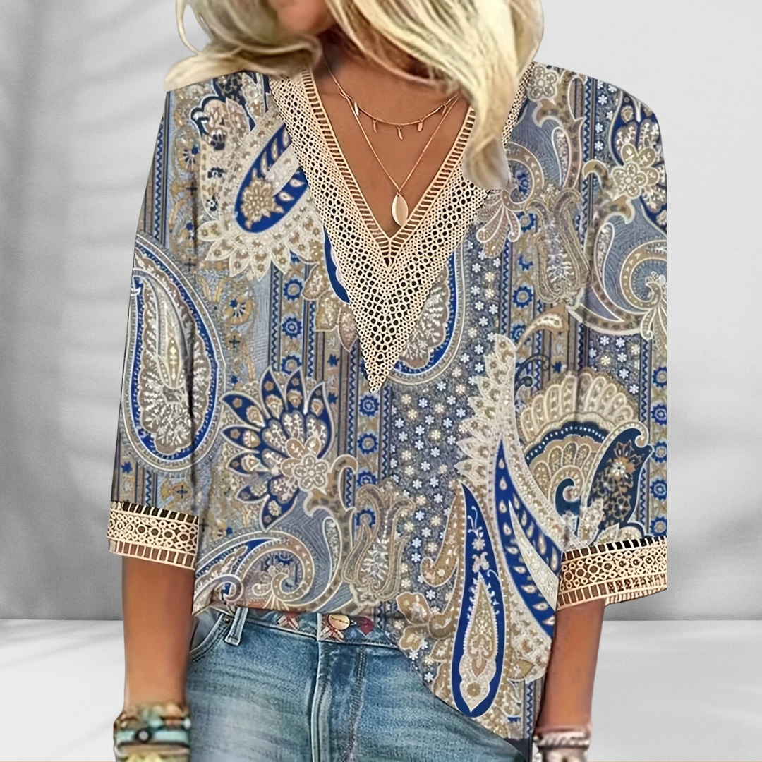 Boho V-neck Blouse