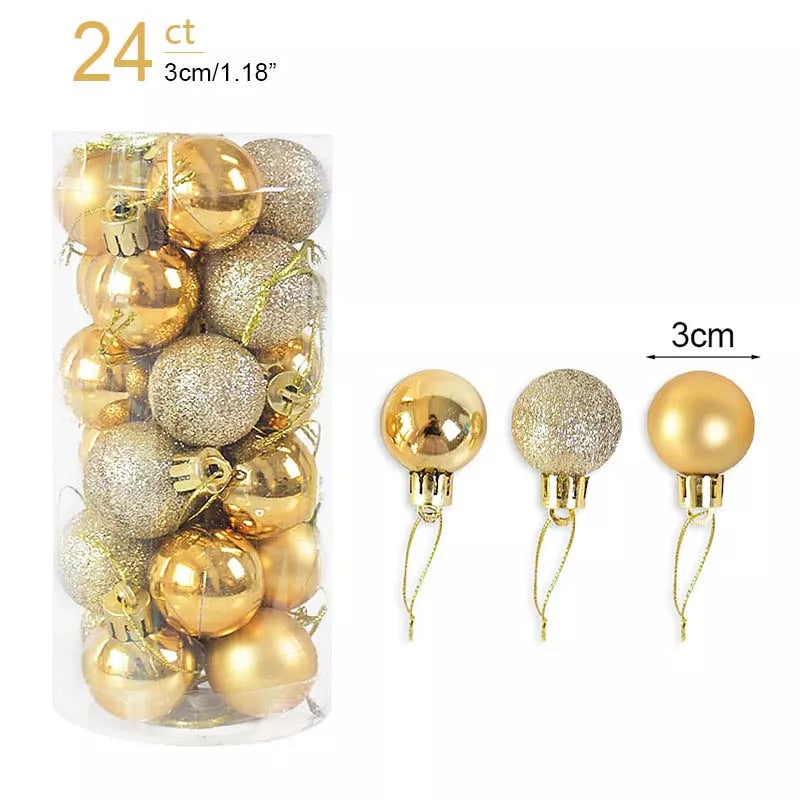 1box Christmas Balls Christmas Tree Ornaments Ball Xmas Hanging Tree Pendants Home Party Decor New Year Gift Noel Navidad