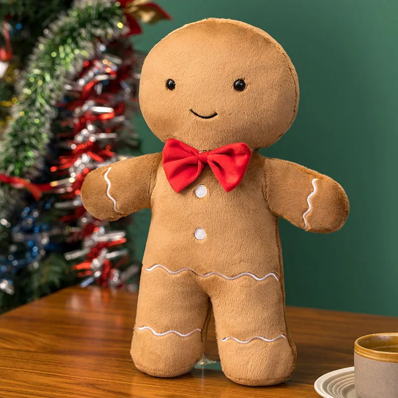 Christmas Ginger Bread Plushie Plush Pillow Stuffed Chocolate Cookie Cabin House Decor Cushion Funny XMas Tree Parsty Decor Doll