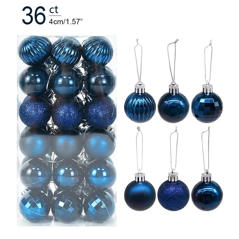 1box Christmas Balls Christmas Tree Ornaments Ball Xmas Hanging Tree Pendants Home Party Decor New Year Gift Noel Navidad