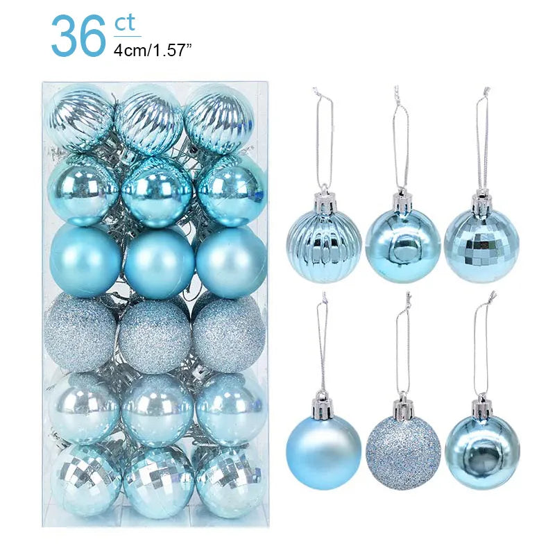 1box Christmas Balls Christmas Tree Ornaments Ball Xmas Hanging Tree Pendants Home Party Decor New Year Gift Noel Navidad
