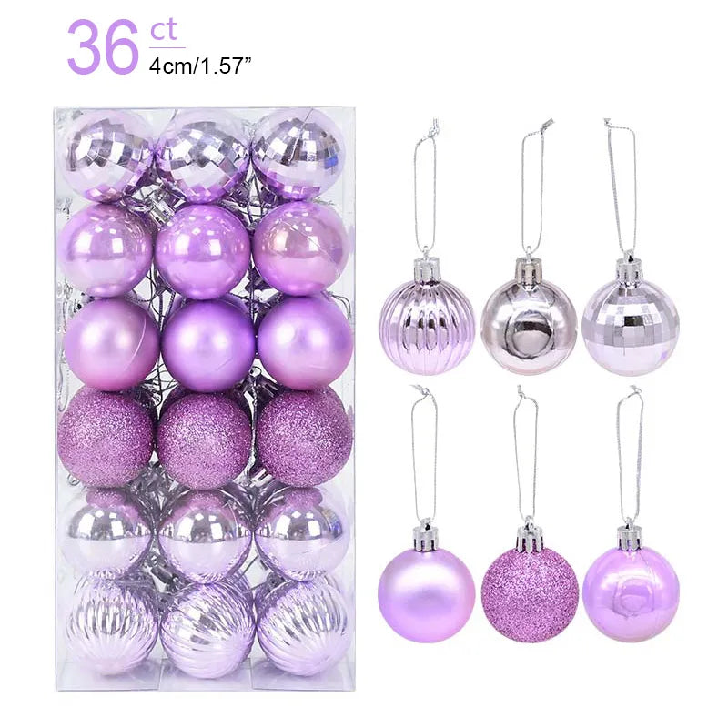 1box Christmas Balls Christmas Tree Ornaments Ball Xmas Hanging Tree Pendants Home Party Decor New Year Gift Noel Navidad