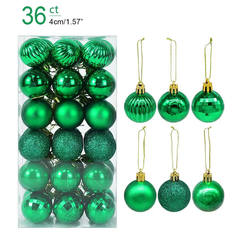 1box Christmas Balls Christmas Tree Ornaments Ball Xmas Hanging Tree Pendants Home Party Decor New Year Gift Noel Navidad