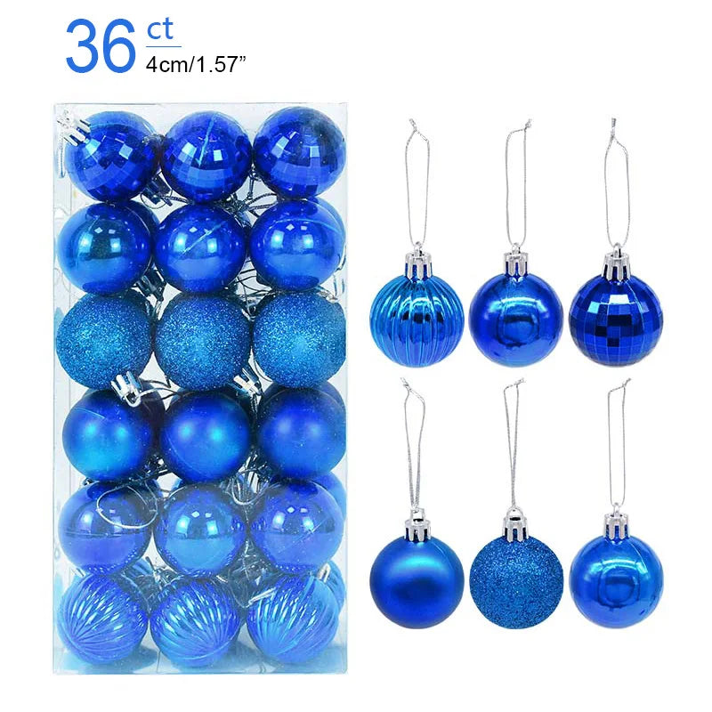 1box Christmas Balls Christmas Tree Ornaments Ball Xmas Hanging Tree Pendants Home Party Decor New Year Gift Noel Navidad