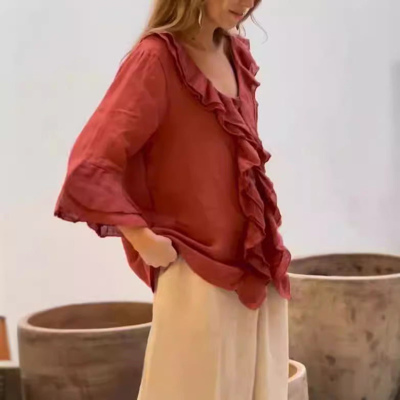 Casual Ruffle Blouse