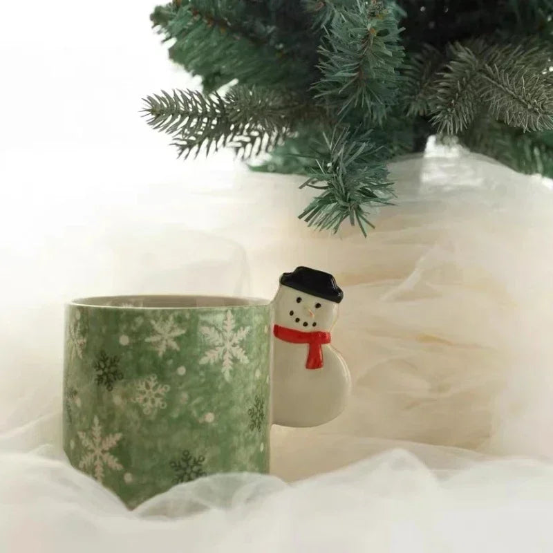 Christmas Hand-painted Gingerbread Man Ceramic Mug Coffee Mug Mugs Coffee Cups