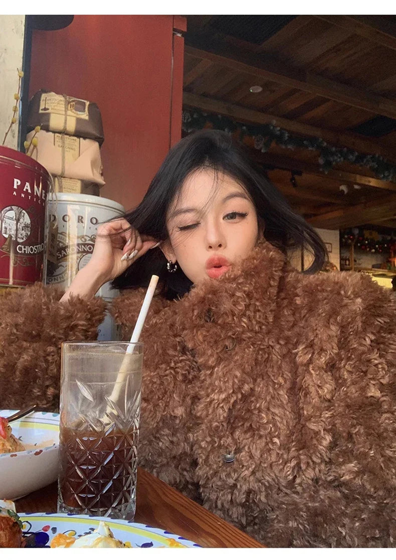 Faux Fuzzy Fur Long Coat