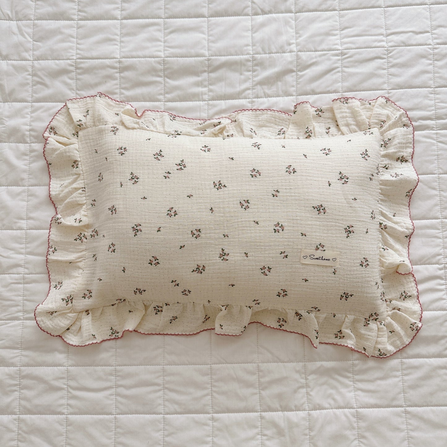 Baby Pillowcase Floral Print Cotton Muslin Newborn Pillow Case Pillow Cover for Baby 30x50cm 48x74cm