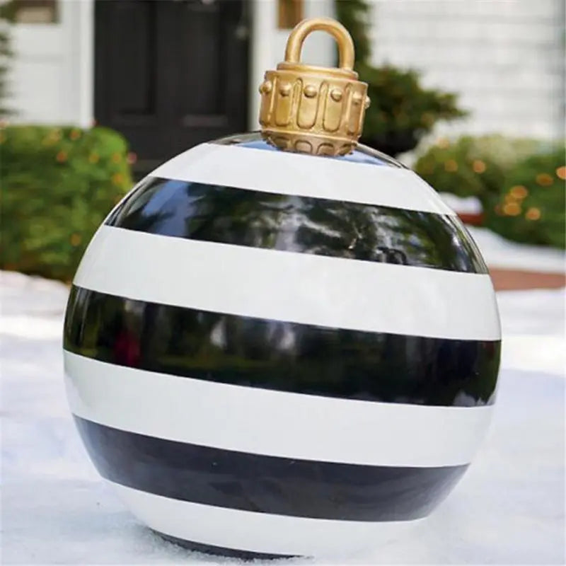 5/3/1pcs Christmas Decoration Outdoor Inflatable Decorated PVC 60cm Big Large Ball Xmas Tree Decor Ball Without Light Ornament