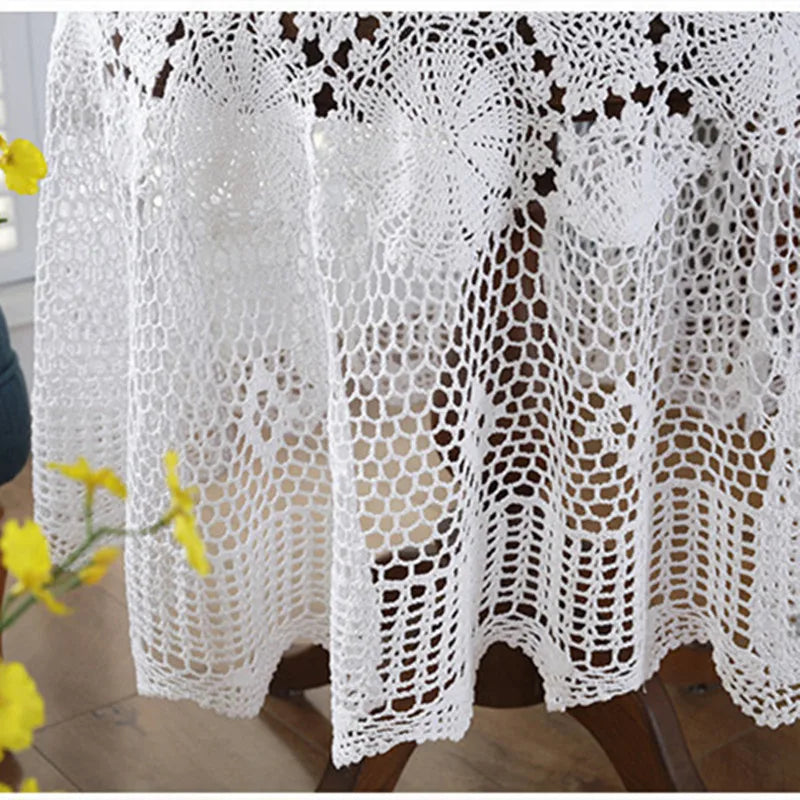 Super Elegant table covers Nordic pastoral lace tablecloth crochet square tablecloths Dining napkins christmas table cloth sale