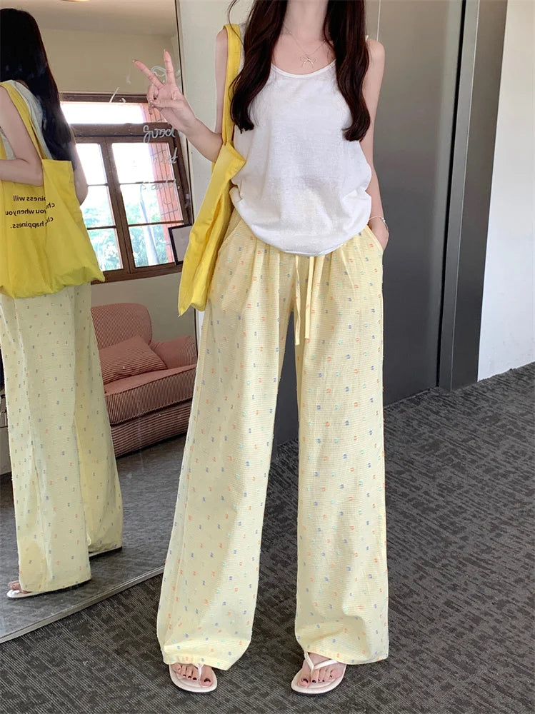 Printed Drawstring Cargo Pants