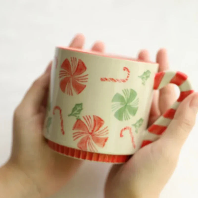 Christmas Hand-painted Gingerbread Man Ceramic Mug Coffee Mug Mugs Coffee Cups