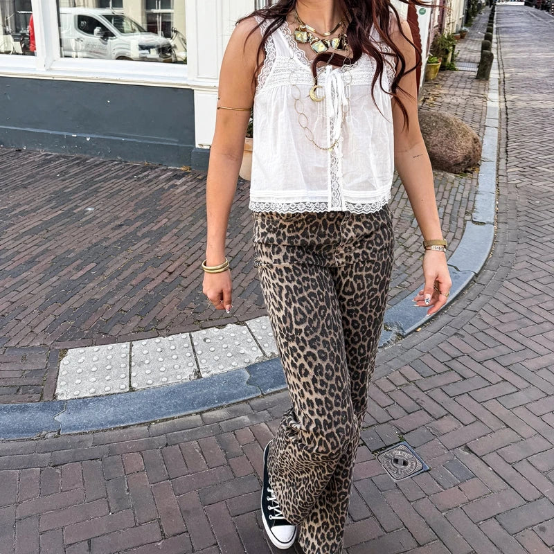 White Peplum Lace Up Tank Top