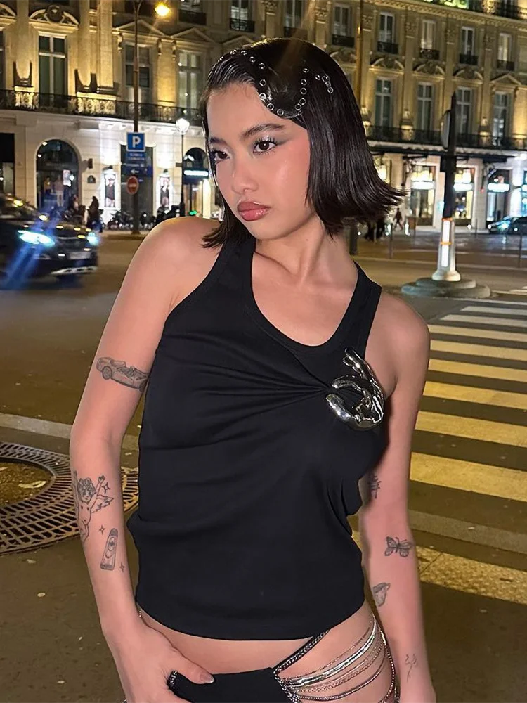 Metal Finger Design Tank Top