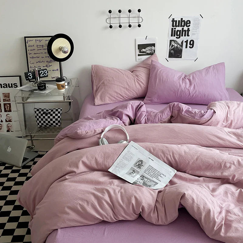 INS Bedding Comforter sets Duvet Cover bedsheets set with pillows case Bedding Linens Set for Queen/King Bed edredones de cama