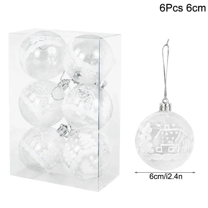 1box Christmas Balls Christmas Tree Ornaments Ball Xmas Hanging Tree Pendants Home Party Decor New Year Gift Noel Navidad