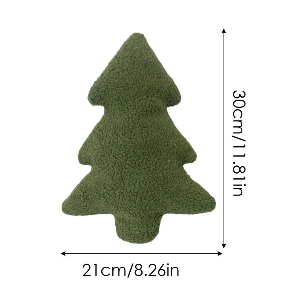 Christmas Tree Stuffed Throw Pillow Cute Soft Xmas Tree Plush Pillow Doll Decorative Sofa Cushion Home Christmas Party Decor