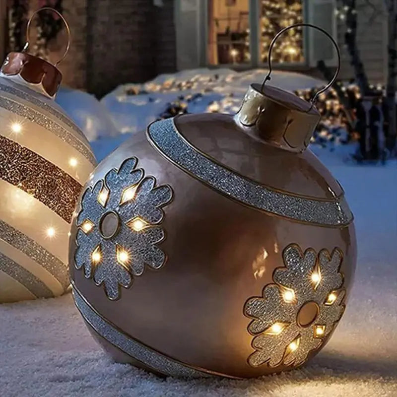5/3/1pcs Christmas Decoration Outdoor Inflatable Decorated PVC 60cm Big Large Ball Xmas Tree Decor Ball Without Light Ornament