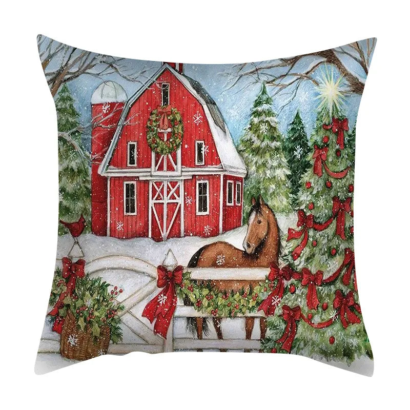 Christmas Series Pillowcase Santa Elk Festival Home Decor Office Sofa Cushion Cover 40*40cm/45*45cm/50*50cm/60*60cmcm