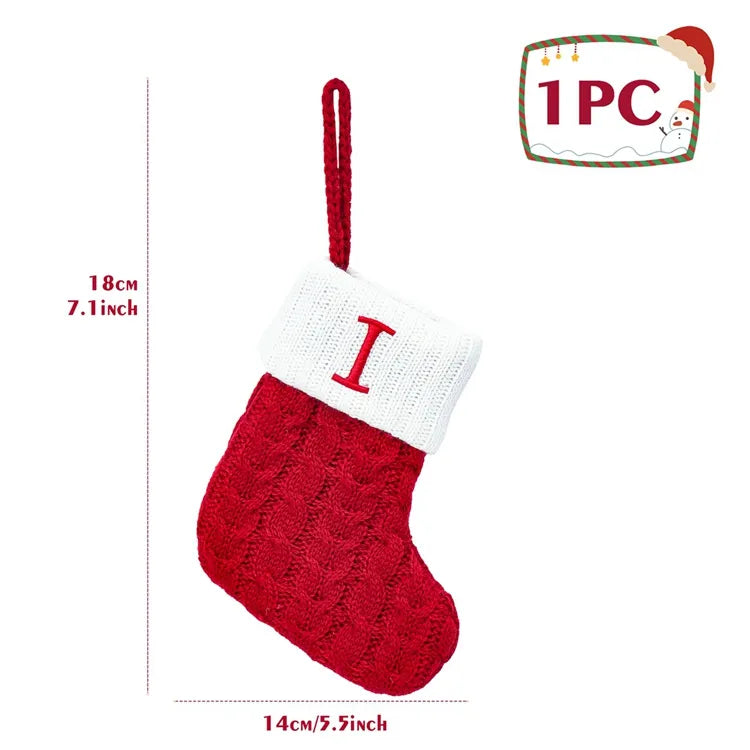 Christmas Alphabet Knitting Socks Christmas Tree Ornaments Christmas Decorations For Home 2023 Navidad Noel Xmas Gift