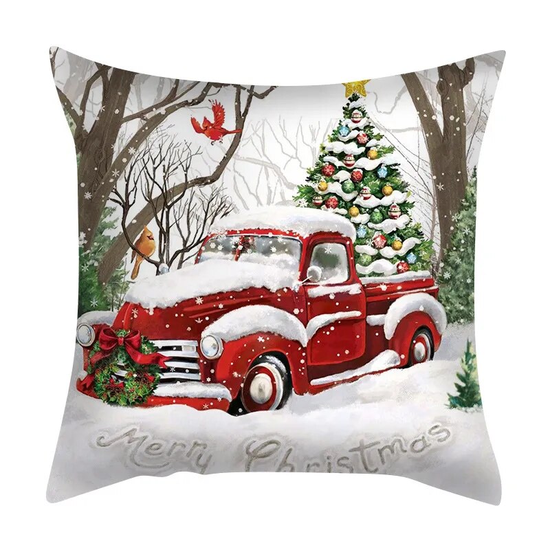 Christmas Series Pillowcase Santa Elk Festival Home Decor Office Sofa Cushion Cover 40*40cm/45*45cm/50*50cm/60*60cmcm