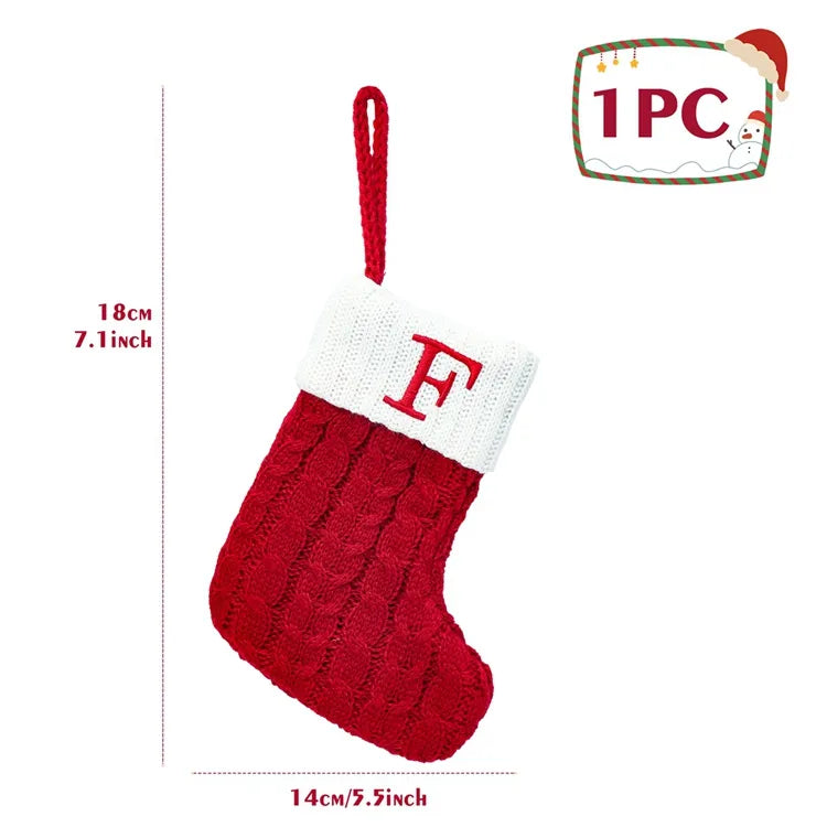Christmas Alphabet Knitting Socks Christmas Tree Ornaments Christmas Decorations For Home 2023 Navidad Noel Xmas Gift