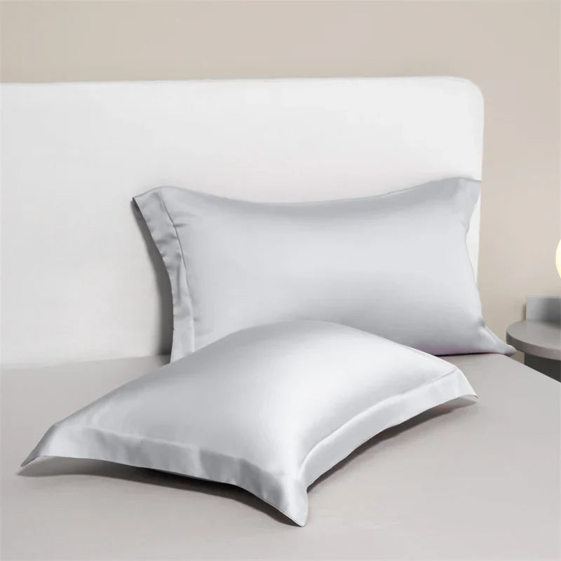 1 Pair(2 Pieces) Egyptian Cotton Pillowcases Solid Color Pillow Shams Covers