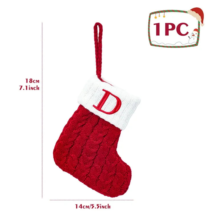 Christmas Alphabet Knitting Socks Christmas Tree Ornaments Christmas Decorations For Home 2023 Navidad Noel Xmas Gift