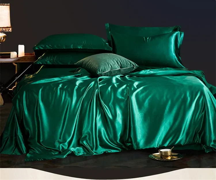 100% Mulberry Silk Duvet Cover 22MM Solid Color Silk Bedding