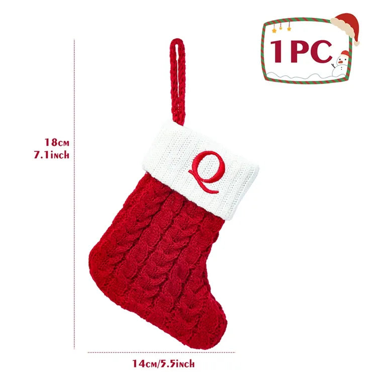 Christmas Alphabet Knitting Socks Christmas Tree Ornaments Christmas Decorations For Home 2023 Navidad Noel Xmas Gift