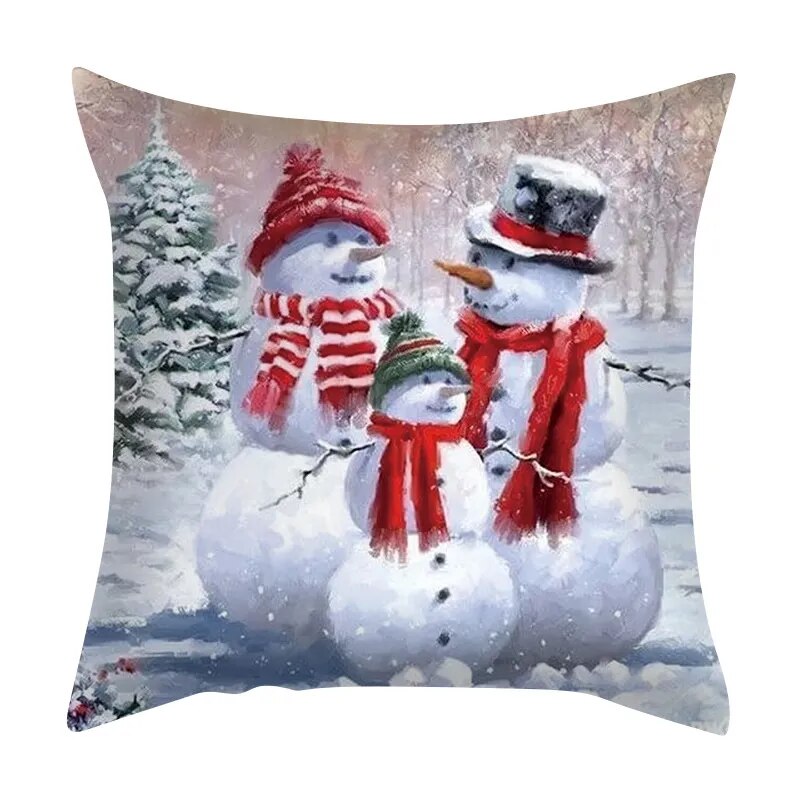 Christmas Series Pillowcase Santa Elk Festival Home Decor Office Sofa Cushion Cover 40*40cm/45*45cm/50*50cm/60*60cmcm