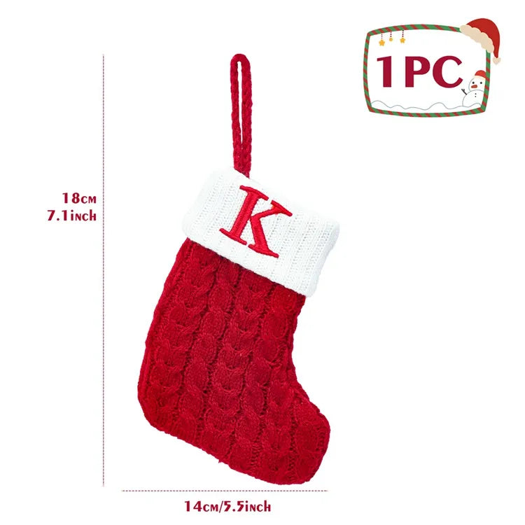 Christmas Alphabet Knitting Socks Christmas Tree Ornaments Christmas Decorations For Home 2023 Navidad Noel Xmas Gift