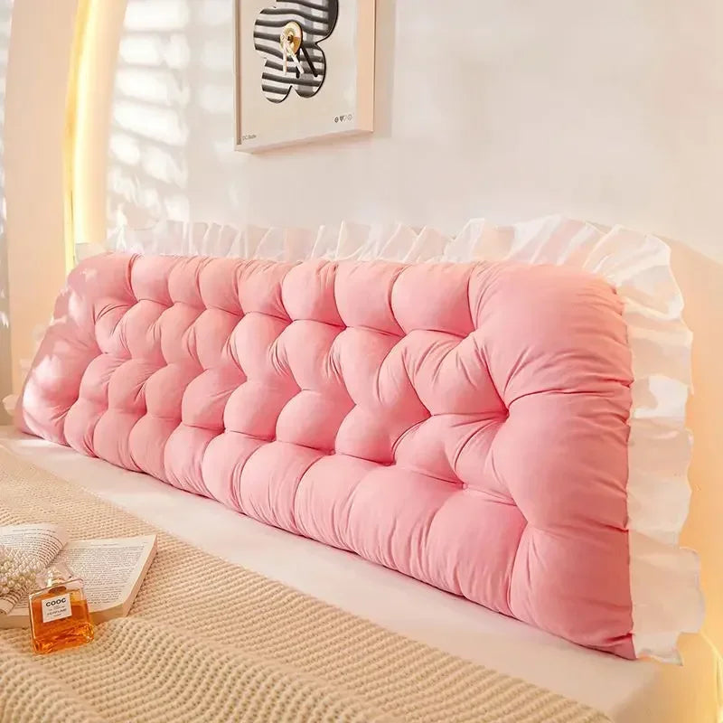Tatami Pillow Headboard Sleeping Neck Body Pillow Pink Pillow Bed Bedside Cushion Large Backrest Support Bolster Room Decor
