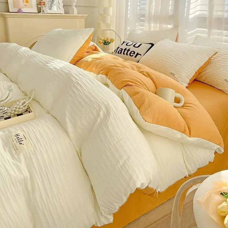 King Size Bedding Set Luxurious And Comfortable Set 3/4pcs With Down Duvet Covers Bed Sheets And Pillowcases King Size Bed Set