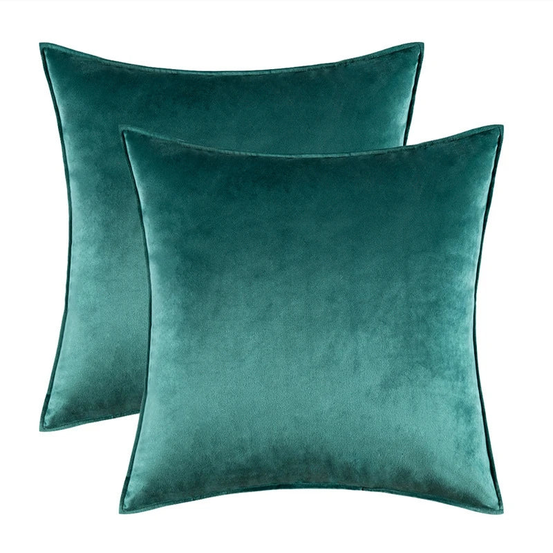 Set of 2 Velvet Throw Pillow Case Cushion Cover 30x50cm 45x45cm 50x50cm 60x60cm Home Decor Cojines Black Green Grey
