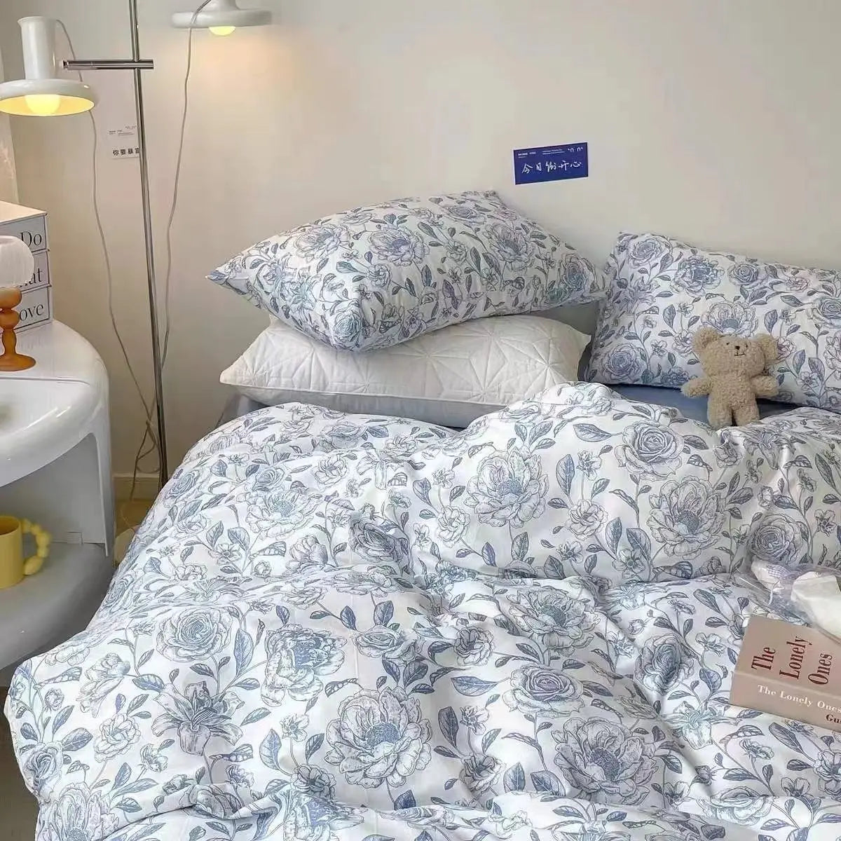 Ins Style Bedding Set No Filler Boys Girls Duvet Cover Pillowcase Flat Sheet Full Queen Size Home Decor Bed Linens