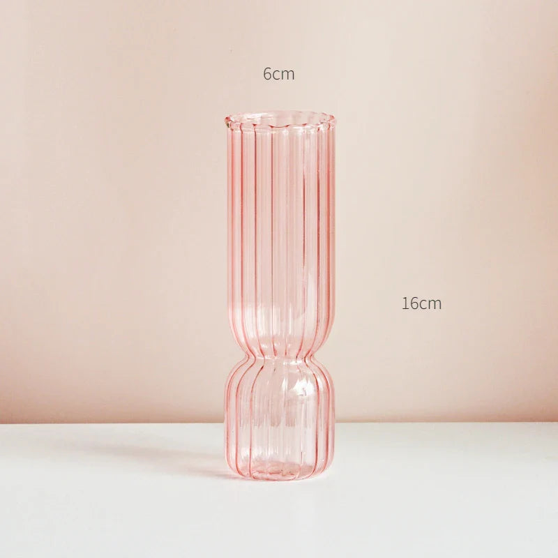 Lilac Glass Candlesticks Candle Holders Wedding Table Centerpieces Nordic Home Decoration Christmas Gift Glass Candle Holder
