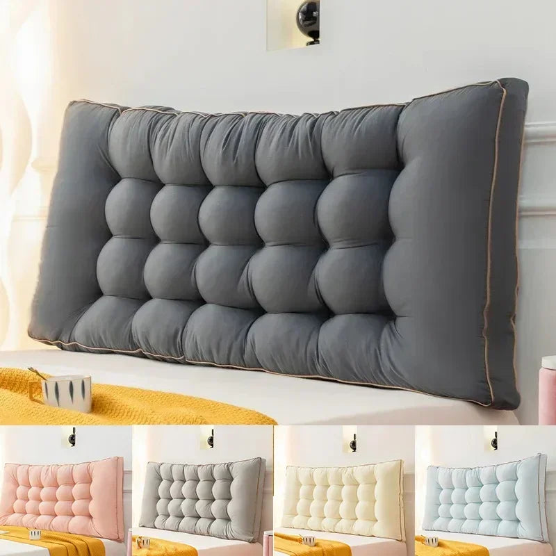 High Quality and Simple Washed Cotton Bedside Cushion for Home Use Large Backrest Bedroom Bed Cushion Waist Protection Pillow