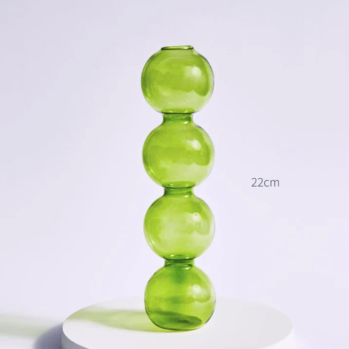 Lazzy House Candle Holders Decoration Wedding Nordic Green Glass Candlestick Home Decor Vases Christmas Gift Home Candles