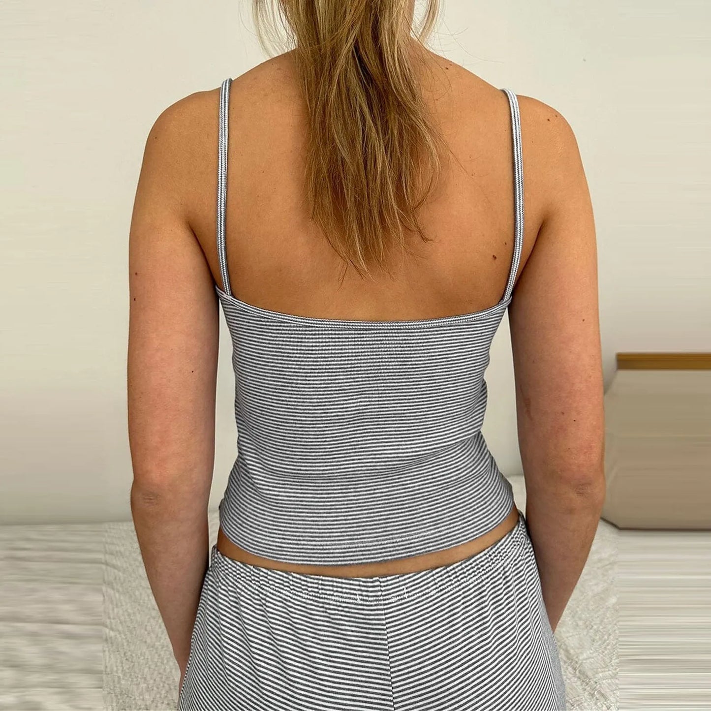 Stripe Cami Top And Shorts Set