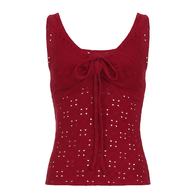 Doily Print Toe Up Tank Top